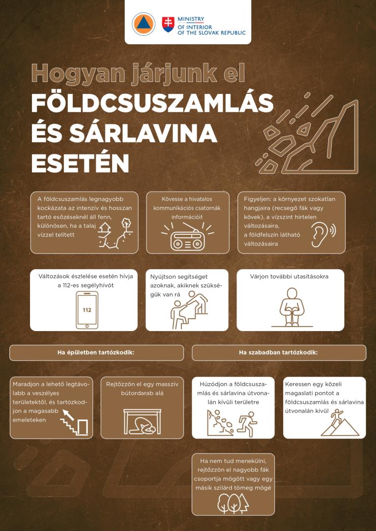 földcsuszamlás és sárlavina esetén