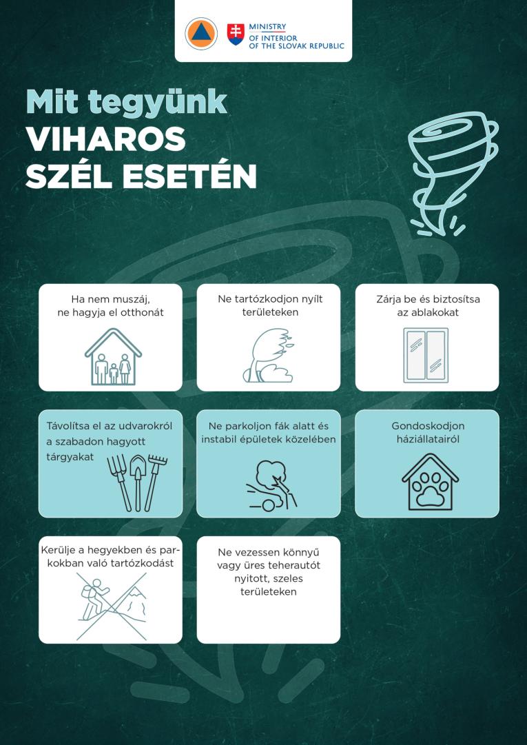 viharos szél esetén