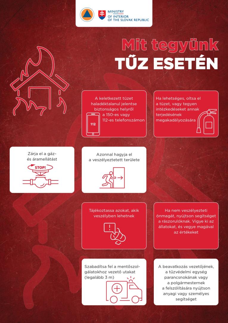 tűz esetén