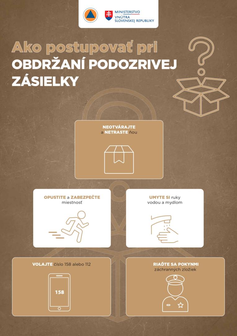 pri obdržaní podozrivej zásielky