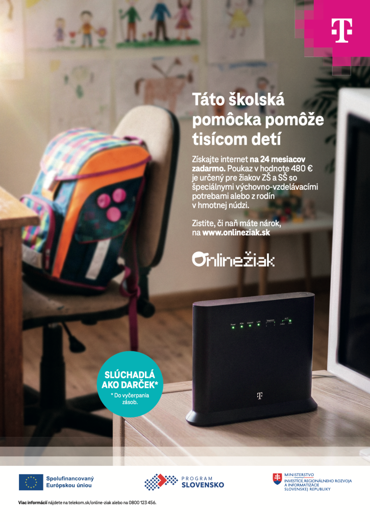 Leták Slovak Telekom internet pre žiakov