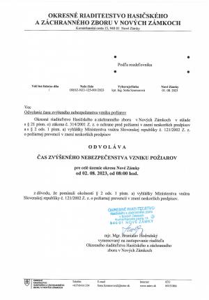 odvolanie 1